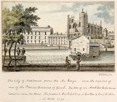 En række skitser, udsigter i Storbritannien, kontinentet og Amerika 1772-1778 (akvarel) af British School