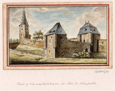 En række skitser, udsigt i Storbritannien, kontinentet og Amerika 1772-1778 (akvarel) af British School