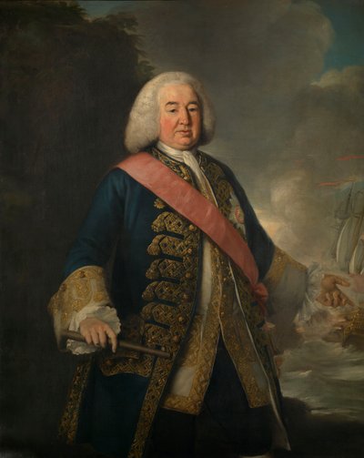 Admiral Sir William Rowley (ca. 1690-1768) af British School