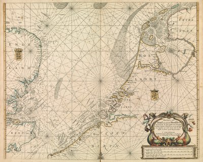 Kort over Nordsøen og den hollandske kyst af British School