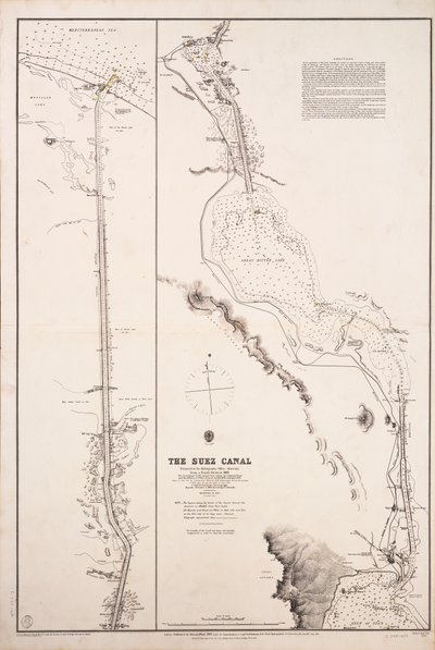 Kort over Suez-kanalen af British School
