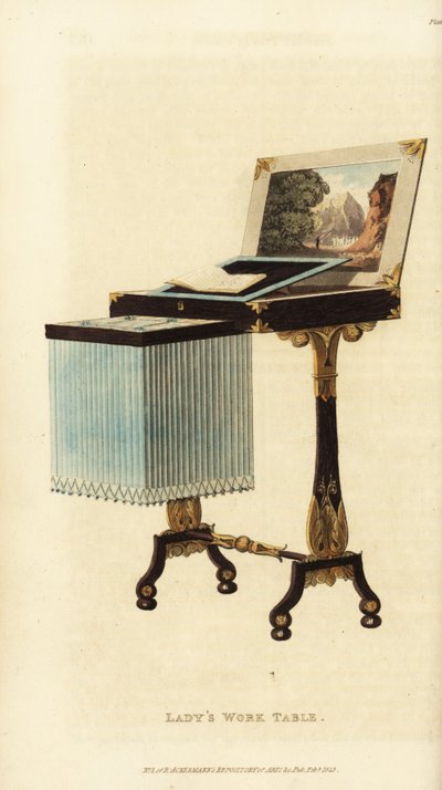 Elegant damearbejdsbord, Regency-æra af British School
