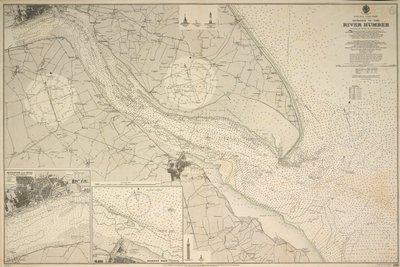 England, østkysten, indsejlingen til floden Humber opmålt af kaptajn G.E. Richards HM opmålingsskib 