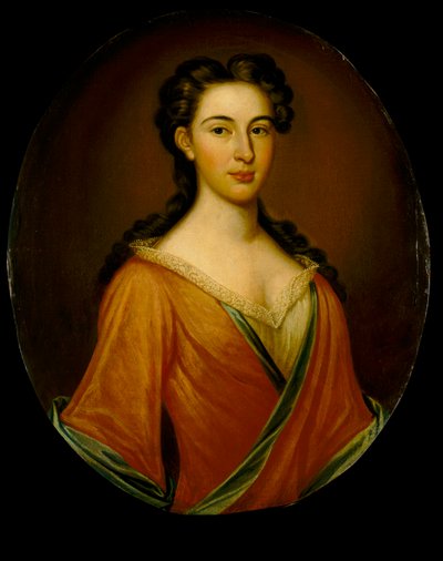 Fru Edmund Nelson (1698-1789), ca. 1720 (olie på lærred) af British School