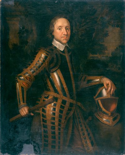 Oliver Cromwell (olie på lærred) af British School