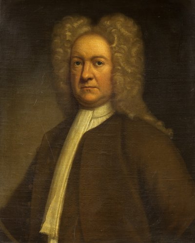 Portræt af en mand, ca. 1750 (olie på lærred) af British School