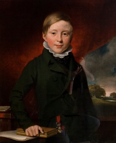 Portræt af en ukendt dreng (siges at være Oliver Minster), ca. 1825 (olie på lærred) af British School