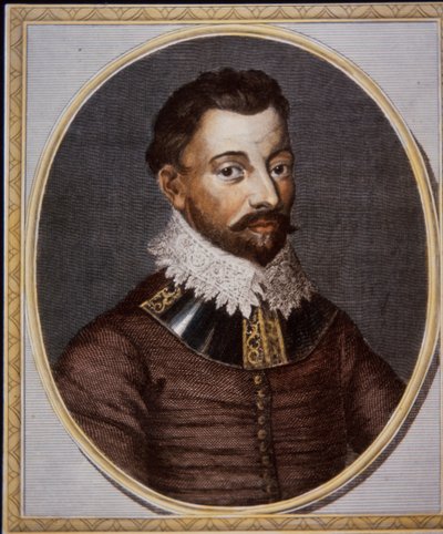 Sir Francis Drake, handelsmand og privatmand (farvet gravering) af British School