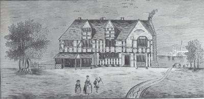 Stratford-on-Avon: Shakespeares hus (gravering) af British School