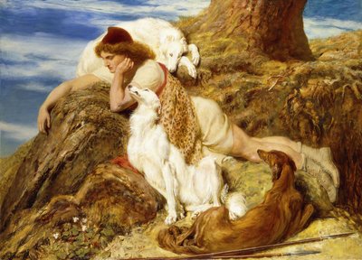 Endymion "Ah! godt om dagen, hvorfor skulle vores unge Endymion fyre væk"-Keats, af Briton Riviere
