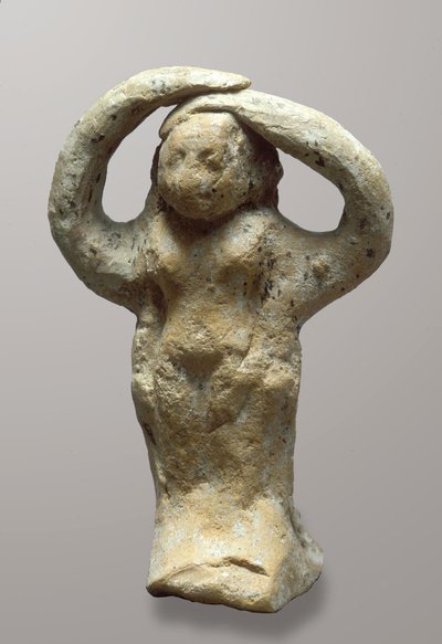 Figur af en sørgende, fra Azor, Israel (ler) af Bronze Age