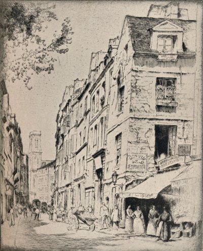 Gården til Halles, Rue St Jacques, 1915 af Bror Julius Olsson Nordfeldt