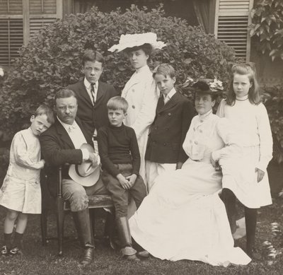 Præsident Theodore Roosevelt, hans kone Edith og familie af Brothers Pach