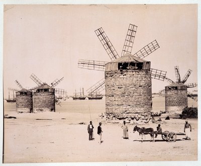 Moulins a Alexandria - fotografi af Zangali-brødrene, slutningen af det 19. århundrede af Brothers Zangaki