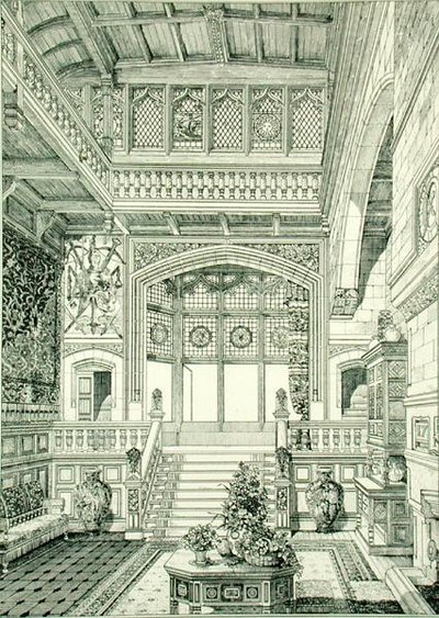 Hall og trappe, fra 