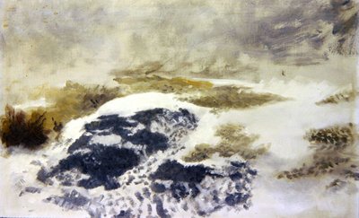 A Snowy Landscape- a Study (olie på lærred) af Bruno Andreas Liljefors