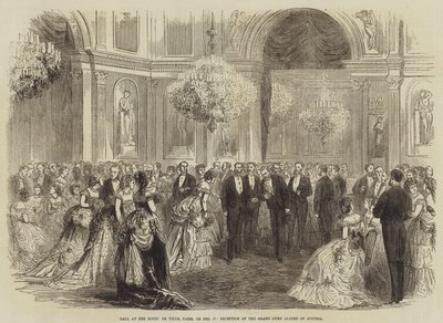 Bal på Hotel de Ville, Paris, den 17. februar, modtagelse af storhertug Albert af Østrig af Burn Smeeton