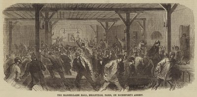 Marseillaise Hall, Belleville, Paris, ved Rocheforts arrestation af Burn Smeeton