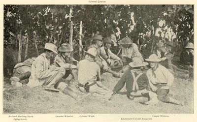 Konference efter Rough Riders Battle, spansk-amerikansk krig, juni 1898, 1899. af Burr McIntosh