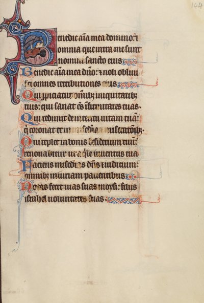 Initial B: En ørn skubber en sten ned i et springvand af Bute Master