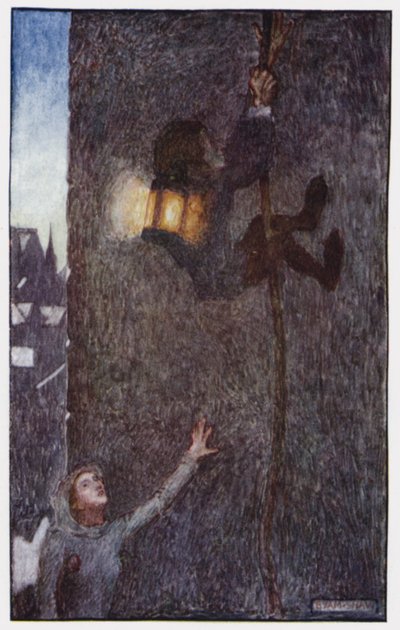 Illustration til The Cloister and The Hearth af Charles Reade (farve litho) af Byam (after) Shaw