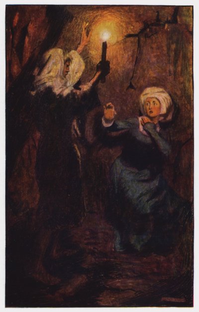 Illustration til The Cloister and The Hearth af Charles Reade (farve litho) af Byam (after) Shaw
