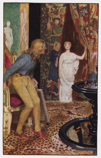 Illustration til The Cloister and The Hearth af Charles Reade (farve litho) af Byam (after) Shaw