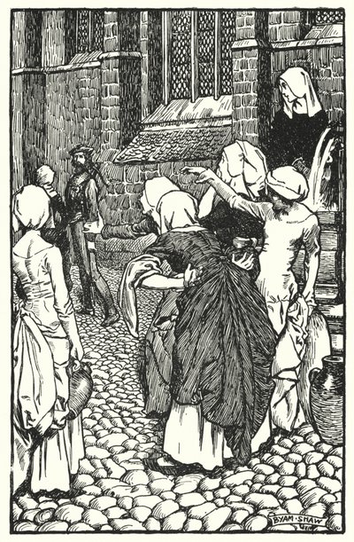 Illustration til The Cloister and The Hearth af Charles Reade (litho) af Byam (after) Shaw