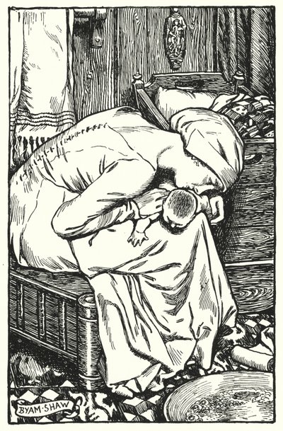 Illustration til The Cloister and The Hearth af Charles Reade (litho) af Byam (after) Shaw