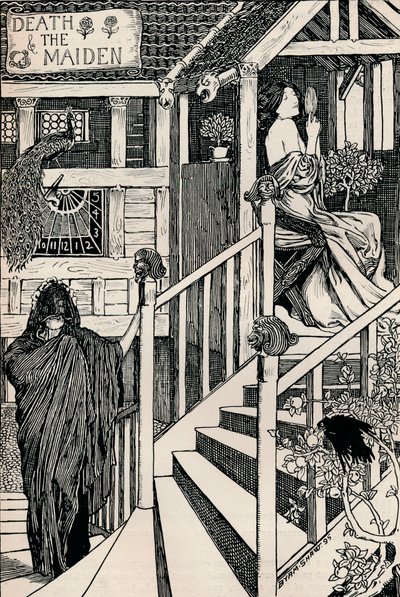 Døden og Jomfruen, 1895 af Byam Shaw