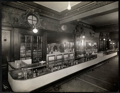 En bar på Robert Treat Hotel, Newark, New Jersey, 1916 (sølv gelatinetryk) af Byron Company