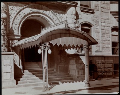 Indgangen til Hotel Earlington, 55 West 27th Street, New York, 1906 (sølv gelatinetryk) af Byron Company