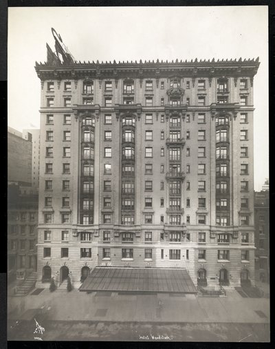 Hotel Woodstock på 127 West 43rd Street, New York, 1911 eller 1912 (sølvgelatineprint) af Byron Company