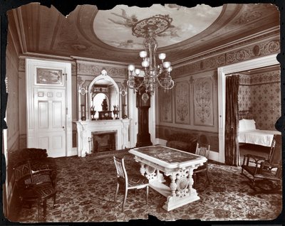 Privat opholdsstue på Hoffman House Hotel, 1907 (sølvgelatineprint) af Byron Company