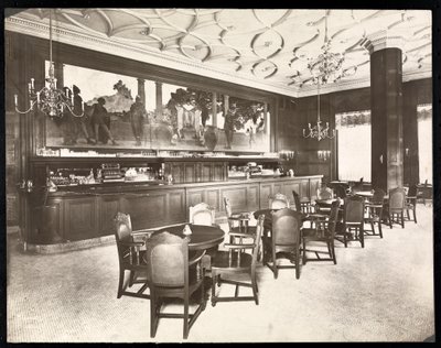 The Old King Cole Bar på Hotel Knickerbocker, 1906 (sølvgelatineprint) af Byron Company