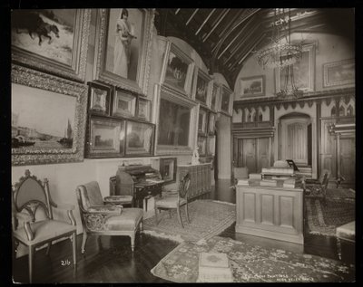Kunstgalleriet på Helen Gould-ejendommen (sen Jay Gould-residens) i Tarrytown, New York, 1893-94 (sølv gelatinetryk) af Byron Company