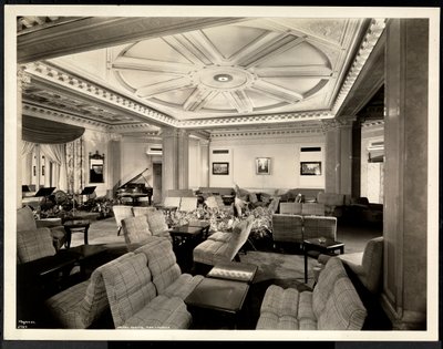 Loungen, der ser øst på Hotel White, 37th Street og Lexington, New York, 8. marts, 1937 (sølv gelatinetryk) af Byron Company