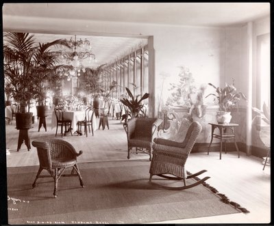 Tagspisestuen på Vendome Hotel, 1903 (sølv gelatinetryk) af Byron Company