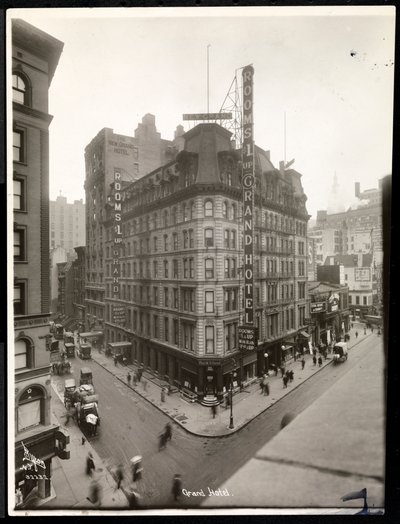 Udsigt over Grand Hotel ay 31st Street og Broadway, New York, ca. 1914 (sølv gelatinetryk) af Byron Company