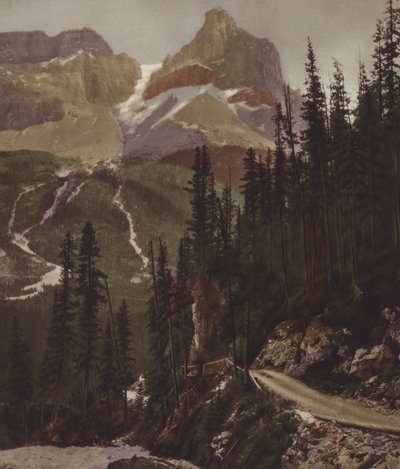 Cathedral Peak, Alt 10.454 fod (farvefoto) af Byron Hill Harmon