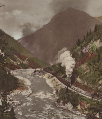 The Kicking Horse Canyon (farvefoto) af Byron Hill Harmon
