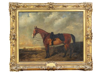 Shadrach, en kastanjejæger i et landskab af Byron Webb