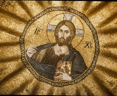 Kristus pantokrator (eller Kristus i herlighed) (Mosaik af Byzantine