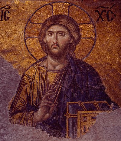 Kristus-deesis i Hagia Sophia (mosaik) af Byzantine