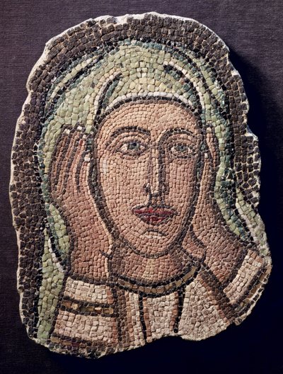 Leder af en af de hellige kvinder, fra Tyrkiet (mosaik) af Byzantine