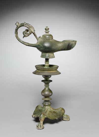 Lampe og stativ, 400s af Byzantine