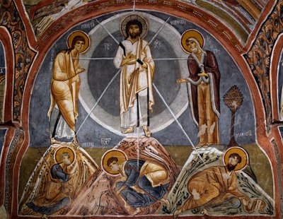 Transfiguration, byzantinsk fresco (12. århundrede), Karanlik Kilise (Dark Church) (12.-13. århundrede), Goreme (Unescos verdensarvsliste) af Byzantine