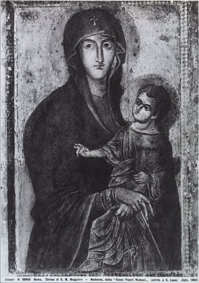 Salus Populi Romani (tempera på panel) af Byzantine Byzantine