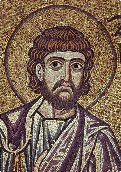 Profeten Zakarias Detalje af indvendige mosaikker i St. Marks-basilikaen, 1100-tallet af Byzantine Byzantine