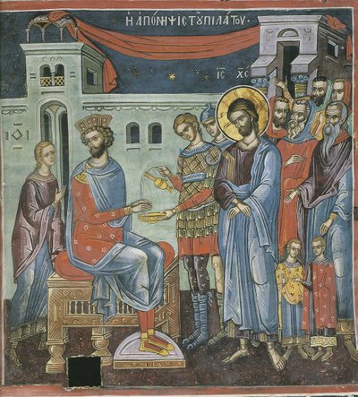 Pilatus vasker sine hænder, 1500-tallet af Byzantine Byzantine